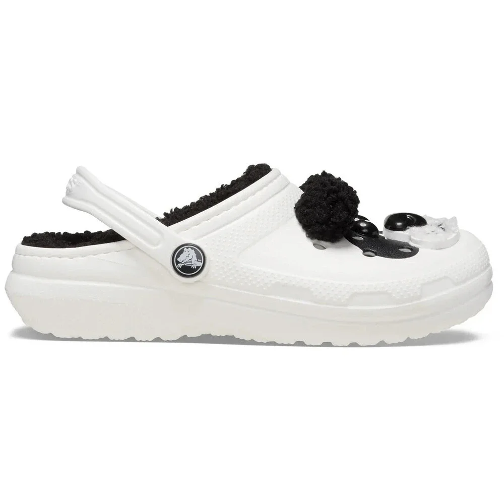Crocs ClassicLined IAM Panda 210395-0WX Clog Toddler Chalk Comfort Shoes UWU1001